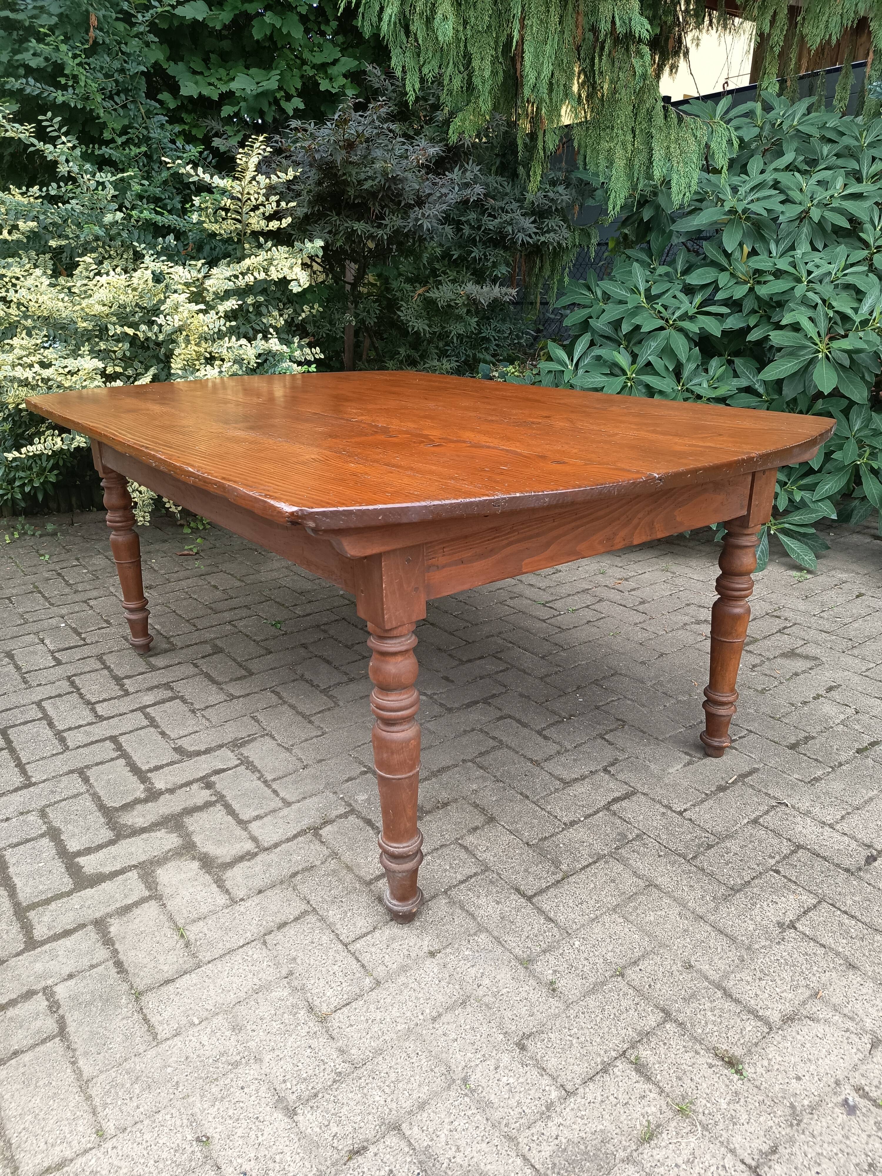 Large farmhouse table, 19th century