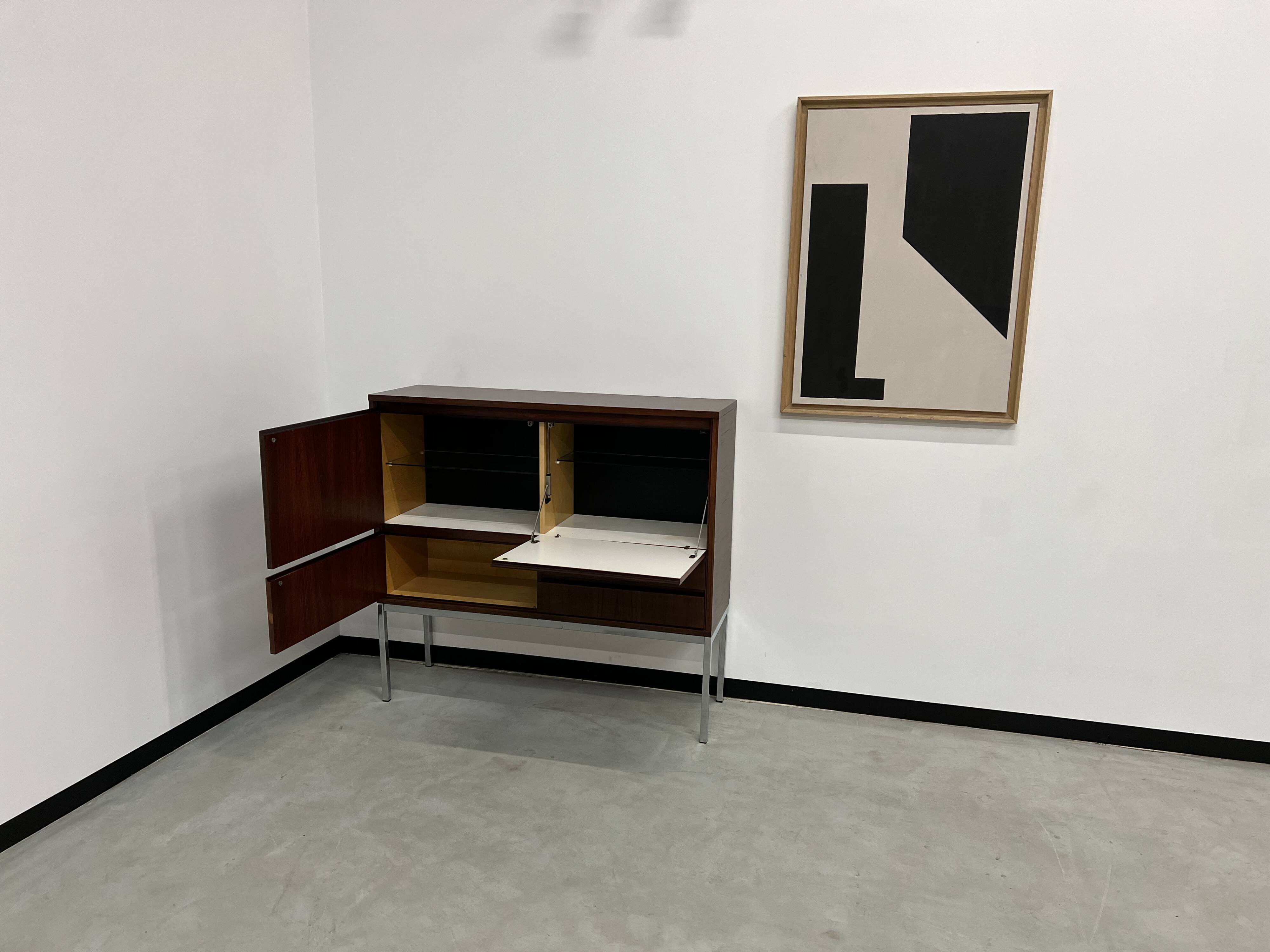 African rosewood drink cabinet, circa 1950