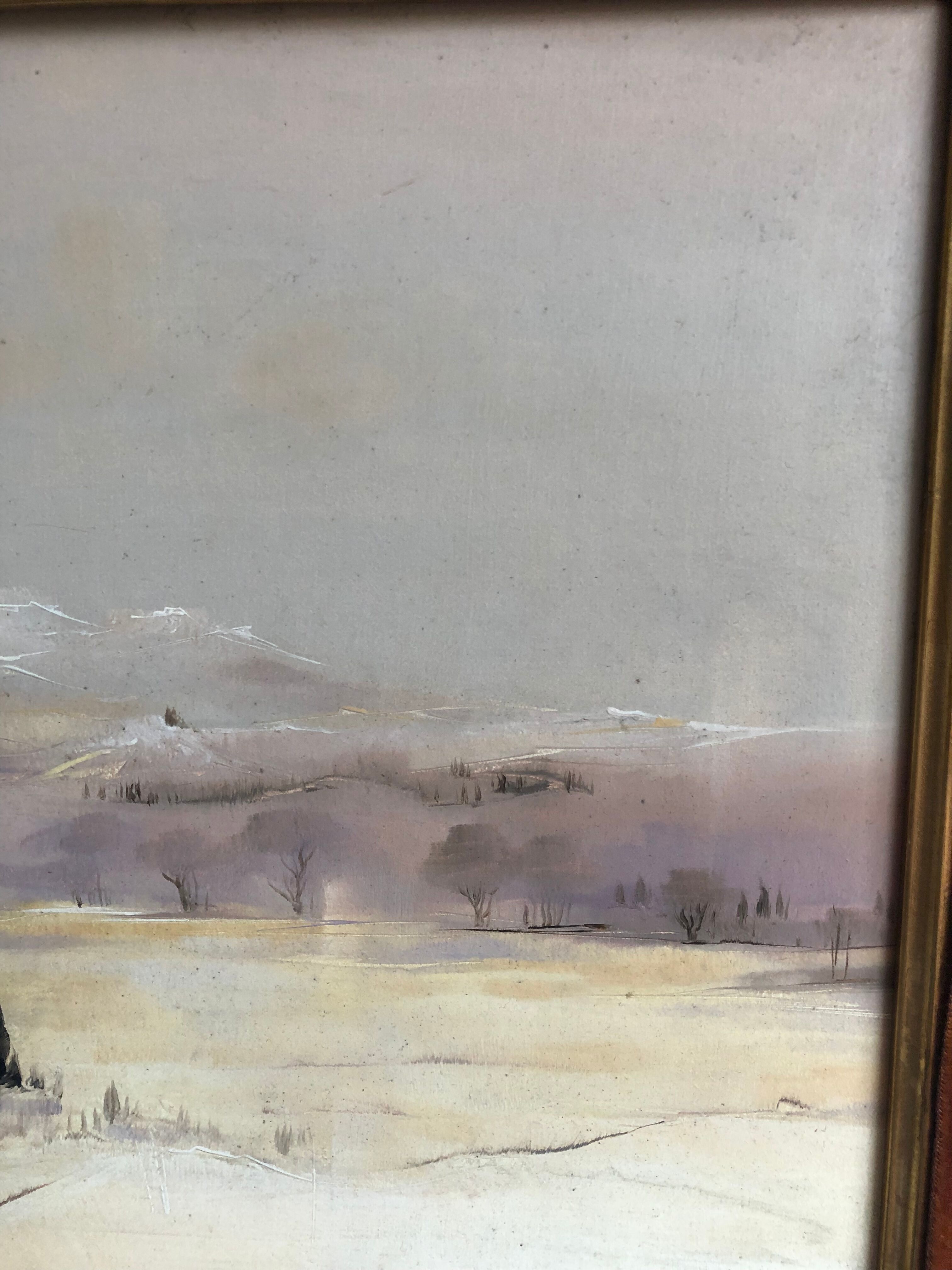 Huile sur toile paysage de Haute Provence