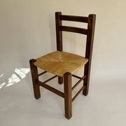 Set de quatre chaises paysannes paillées
