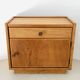 Oak bedside tables (x2); Italy 60s