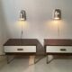 2 appliques murales industrielles aluminium design 1960