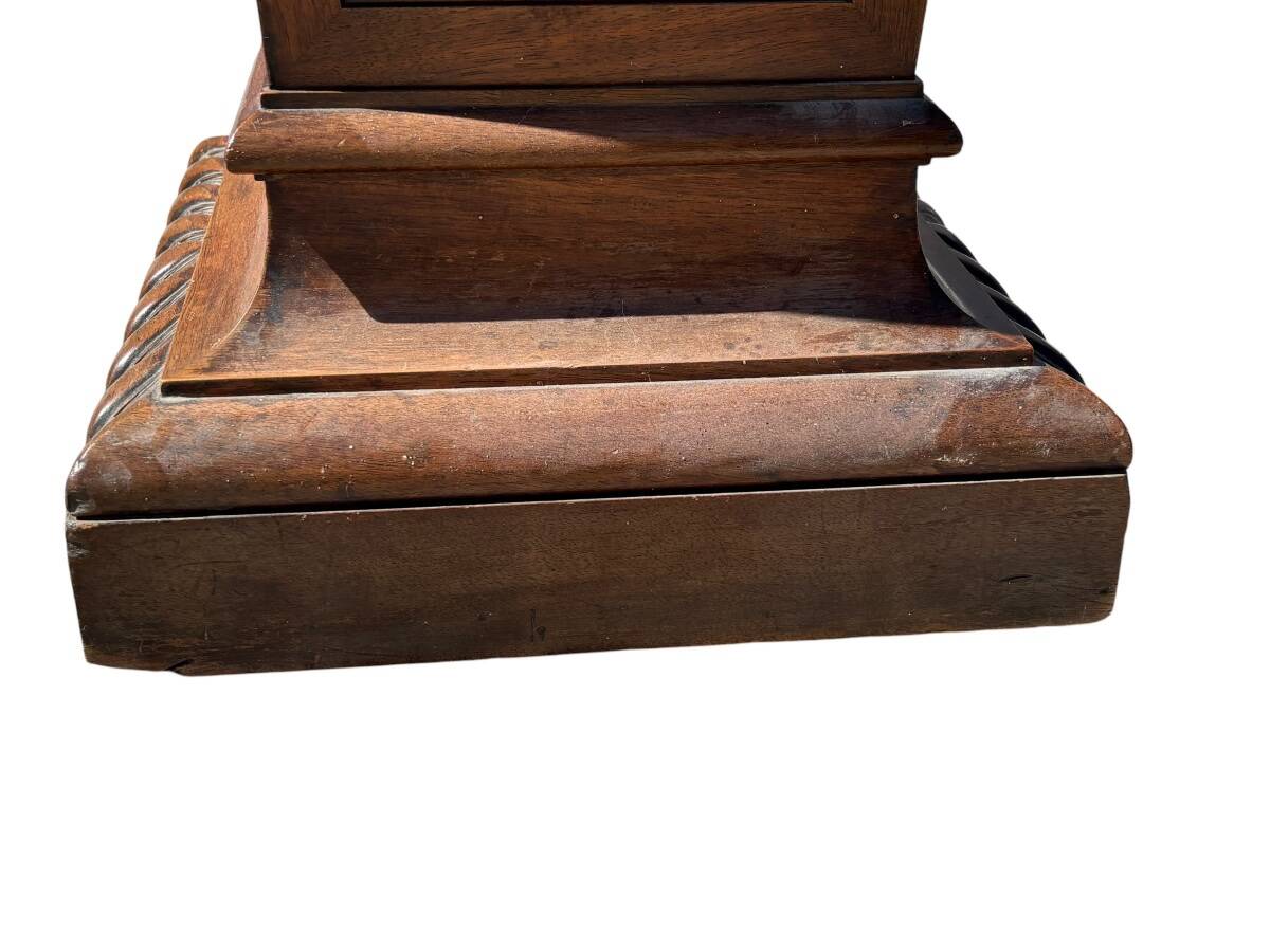 Sculpted walnut stool