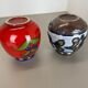 Ensemble de deux vases de lave grasse en poterie « Multi-Color » par Scheurich, Allemagne, années 1970