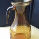 Water carafe, vintage amber glass jug