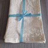 10 white damask cotton napkins