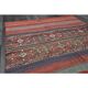 1970s Turkish hand-knotted wool cotton red kilim area rug 123x145