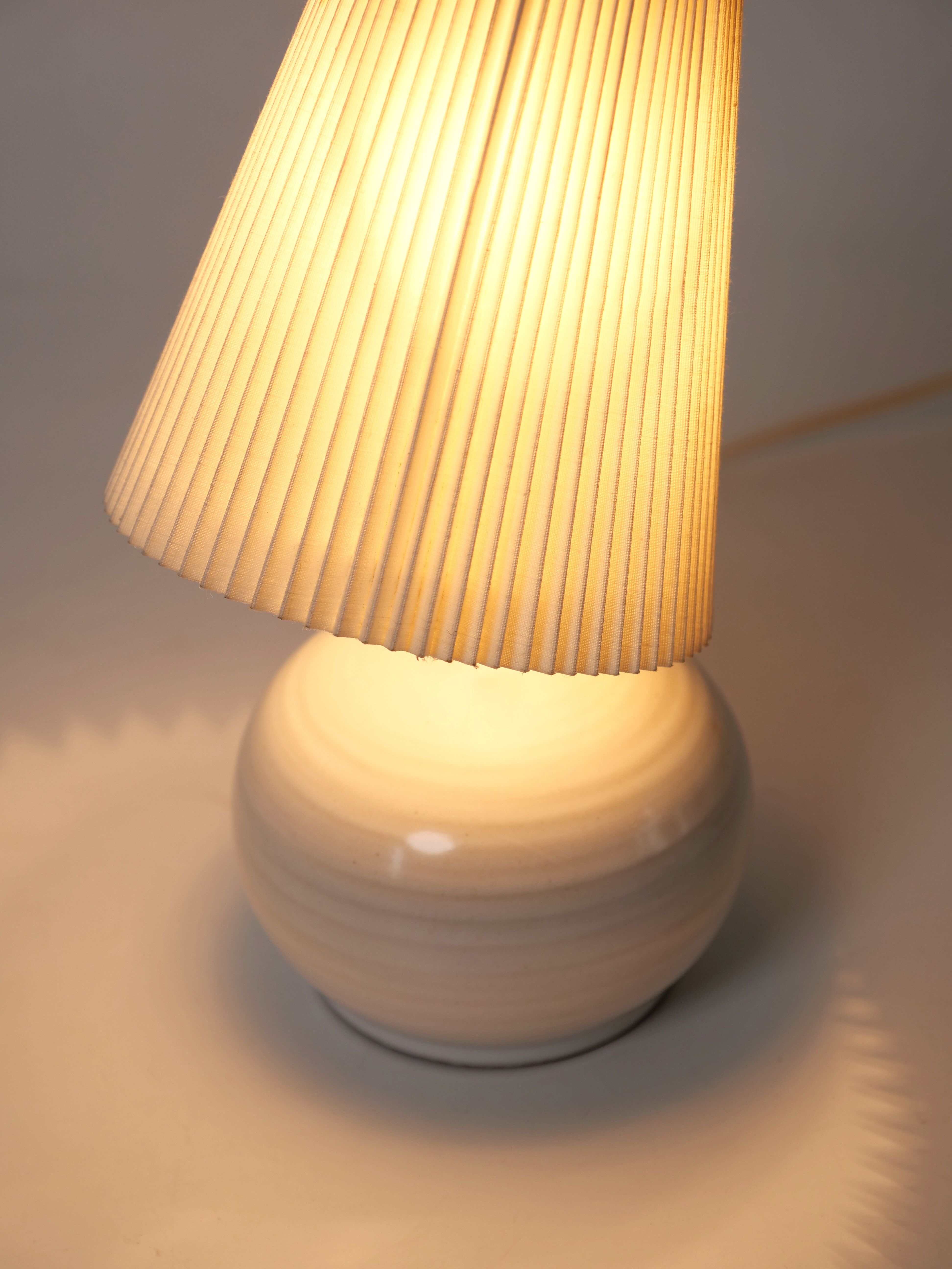 Terracotta lamp signed