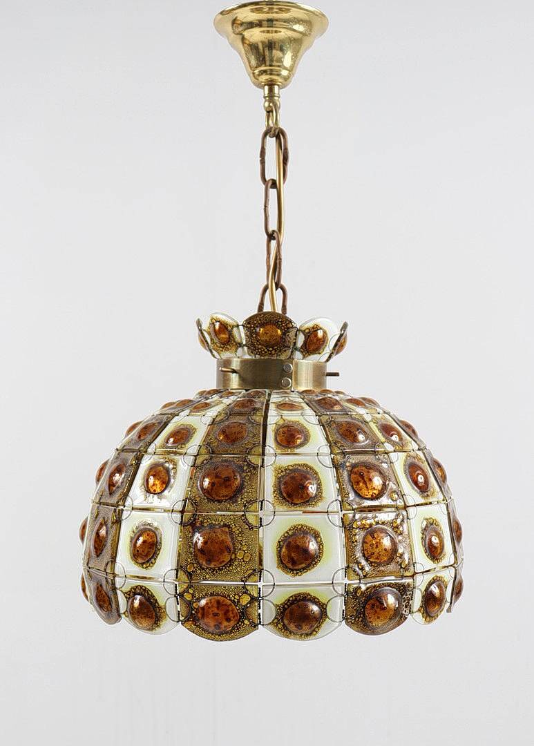 Felipe Delfinger. Brutalist ceiling lamp/ceiling light by Felipe Delfinger for Feders, 1970s.