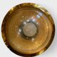 Vintage Austrian wall light in amber bubble glass