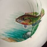 12 fish plates Proceram Cerel Aubagne, 1950s