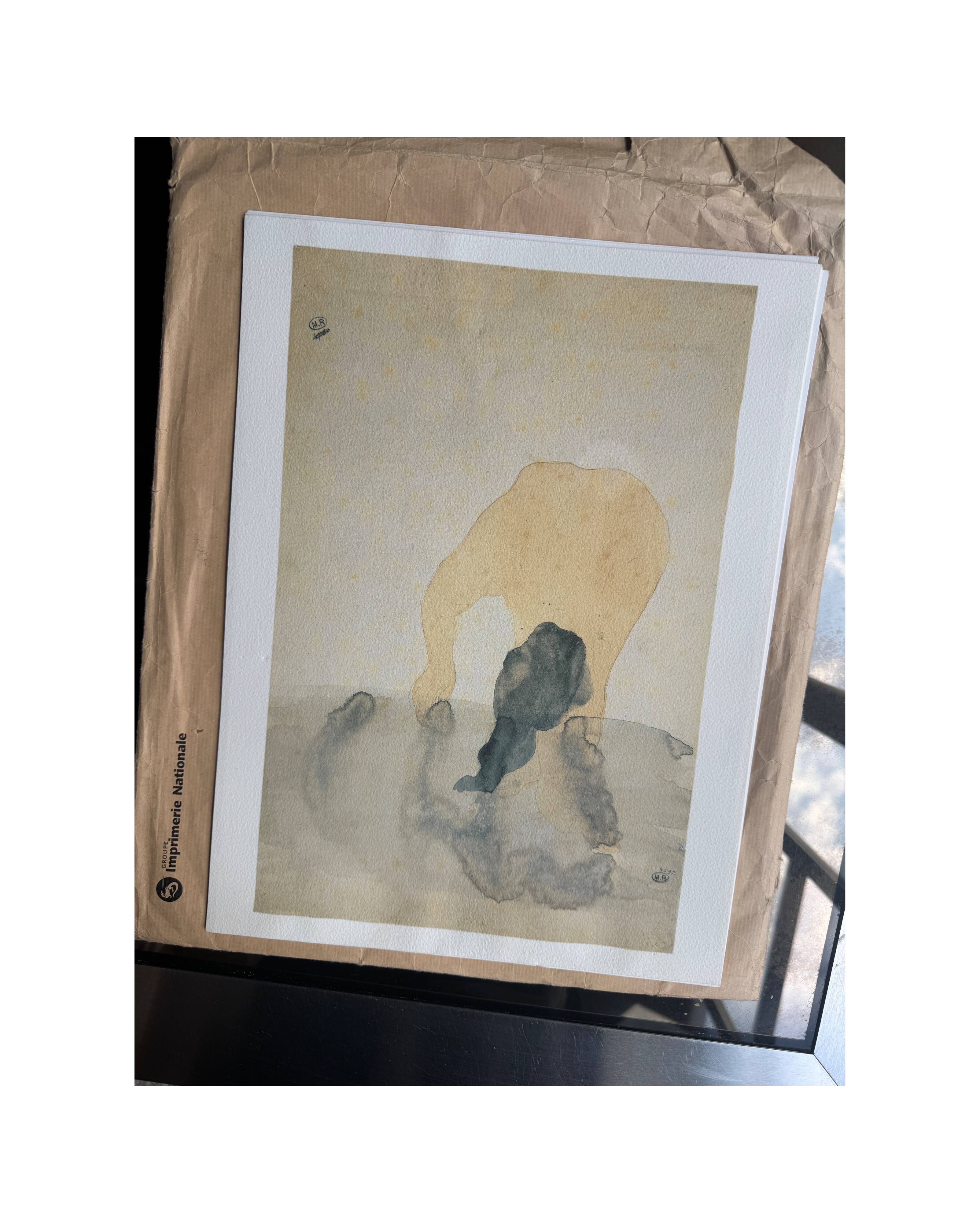 Official aquarelle reproduction by the National Printing Office of the Rodin Museum.