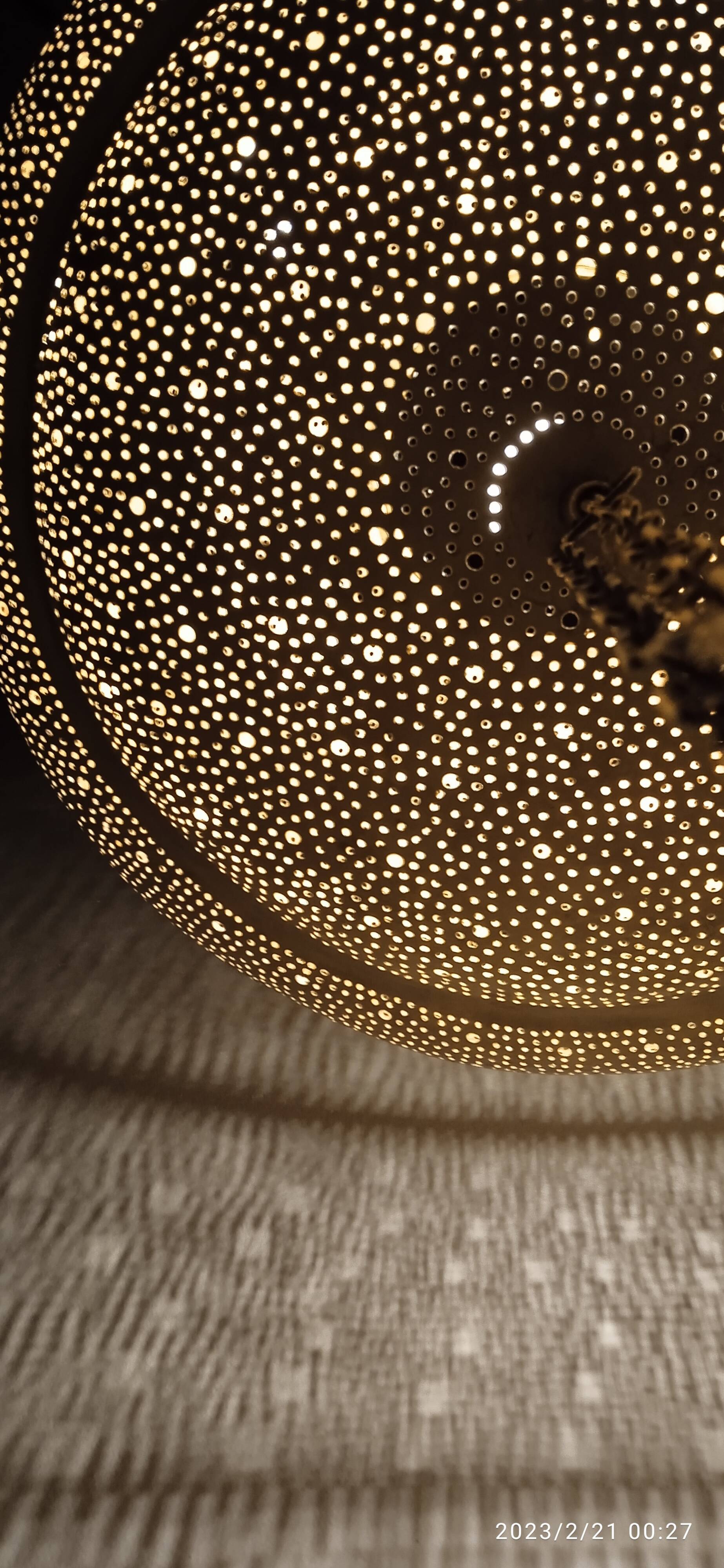 Moroccan brass pendant light