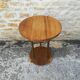 Walnut and copper pedestal table