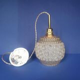 Vintage 50s French portable pendant lamps - newly electrified
