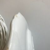 Set 10 plates with godrons in English iron earth 1950