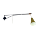 Adjustable "string" type wall light with green original shade.