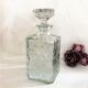 Old whisky or decant decanter textured crystal souflé in vintage checkerboard