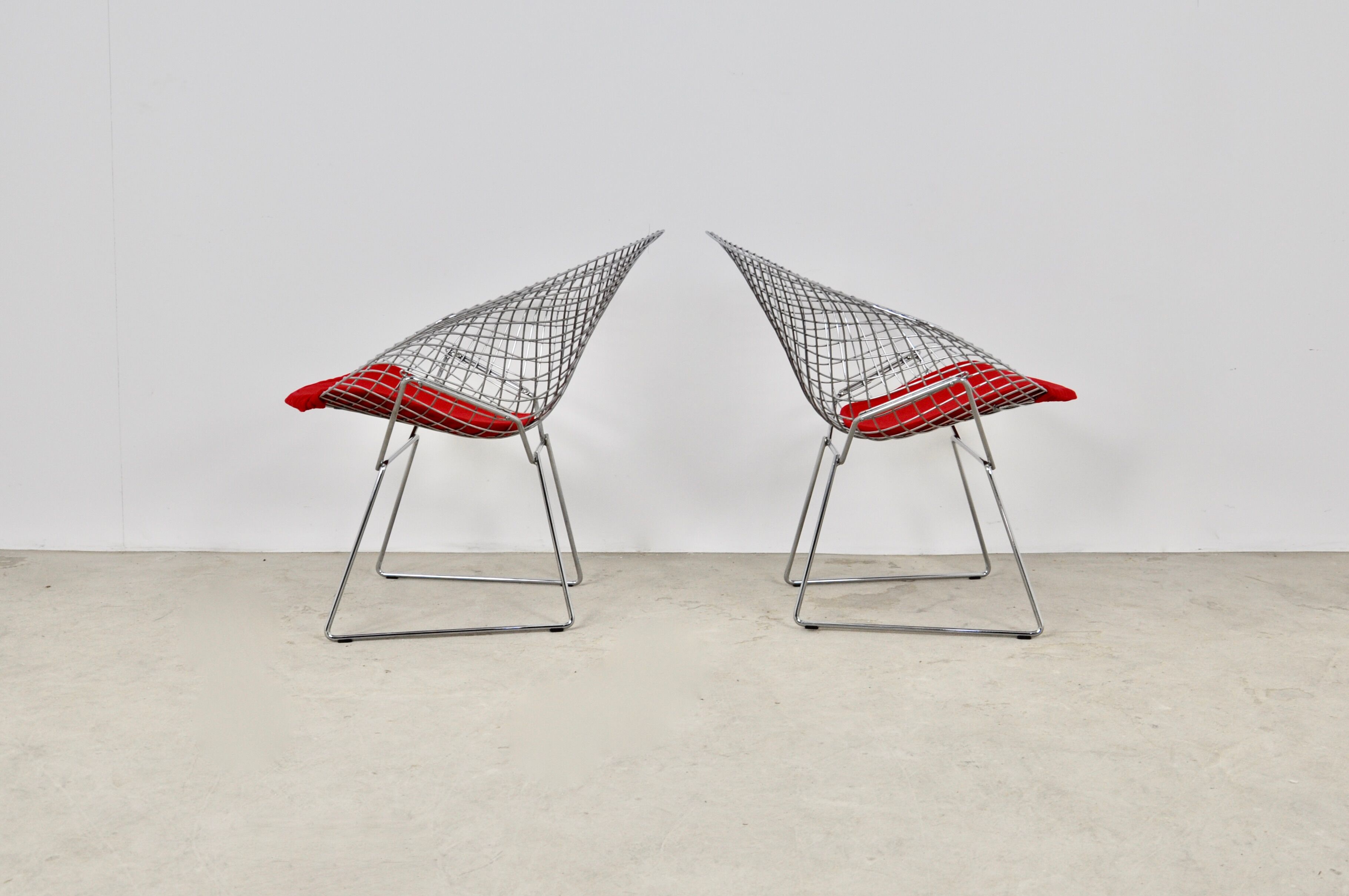 Diamond chairs by Harry Bertoia for Knoll, 1980s