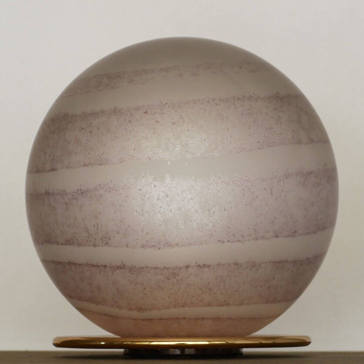 Grande lampe de table en verre de Murano satiné et corrodé Swirl de VeArt, années 80.