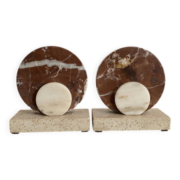 Art Deco marble bookends