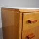 1960s František Mezulaník Mid-Century Maple Nightstands with Black and White Glass