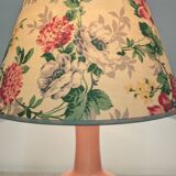 Charolles faience lamp in pink by Jacques Molin, France circa 1970.