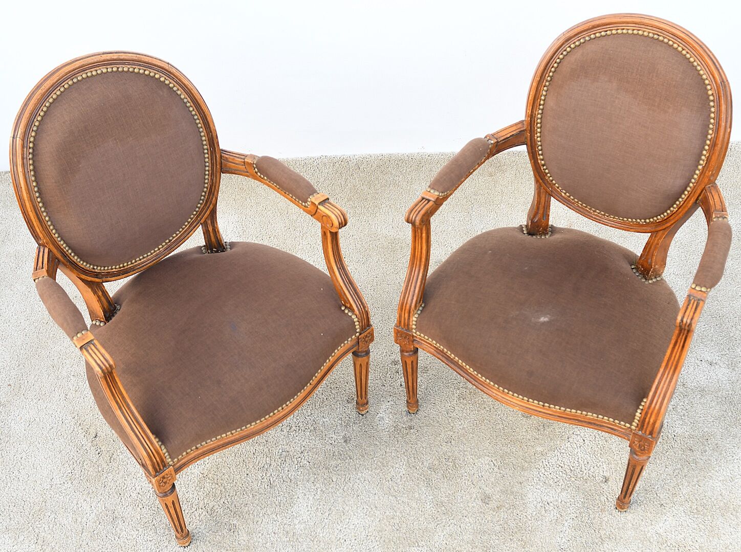 Pair of Louis XVI-style armchairs