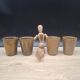 Set of 4 Digoin stoneware cups and tumblers 1