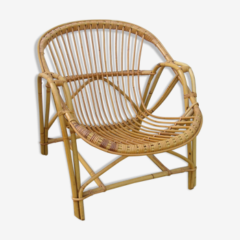 Wicker "shell" armchair, 70