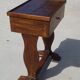 Bolster or end table with drawer, patina