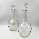 Carafes en verre gravé