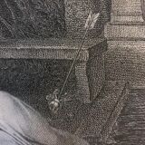 Alexandre Joseph Desenne, Les 1er amours d'Henri IV, engraving, XIXth century