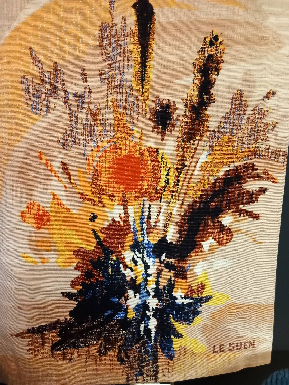 Paris-Aubusson tapestry Manufacture Robert Four. Aurora Flower