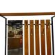 Vintage wooden coat rack with mirror