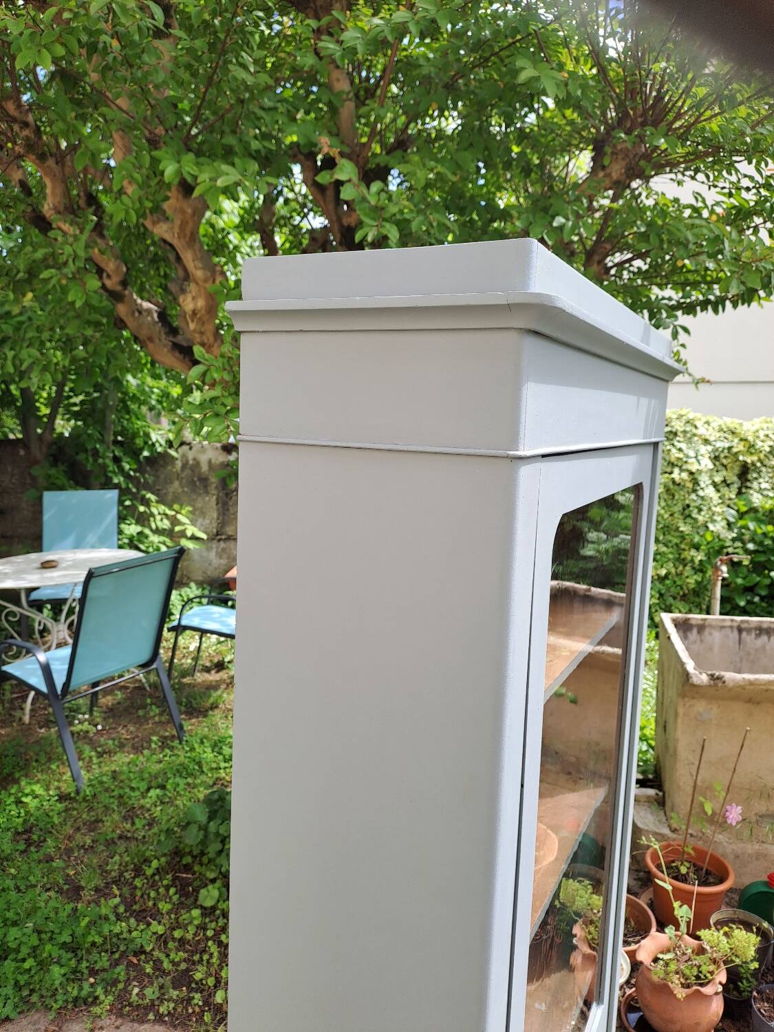 Wardrobe with 1 glass door, late 19th century