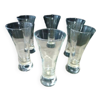 6 Pastis glasses with gauge