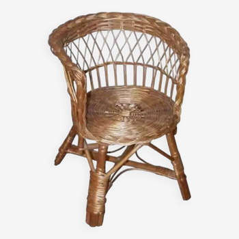 Children's wicker armchair from the 60s