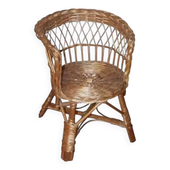 Children's wicker armchair from the 60s