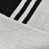 Tapis de chanvre blanc et noir 6x13, 202x404cm
