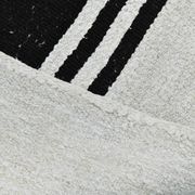 Tapis de chanvre blanc et noir 6x13, 202x404cm