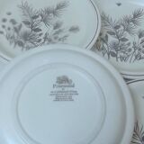 Set of 6 flat english plates