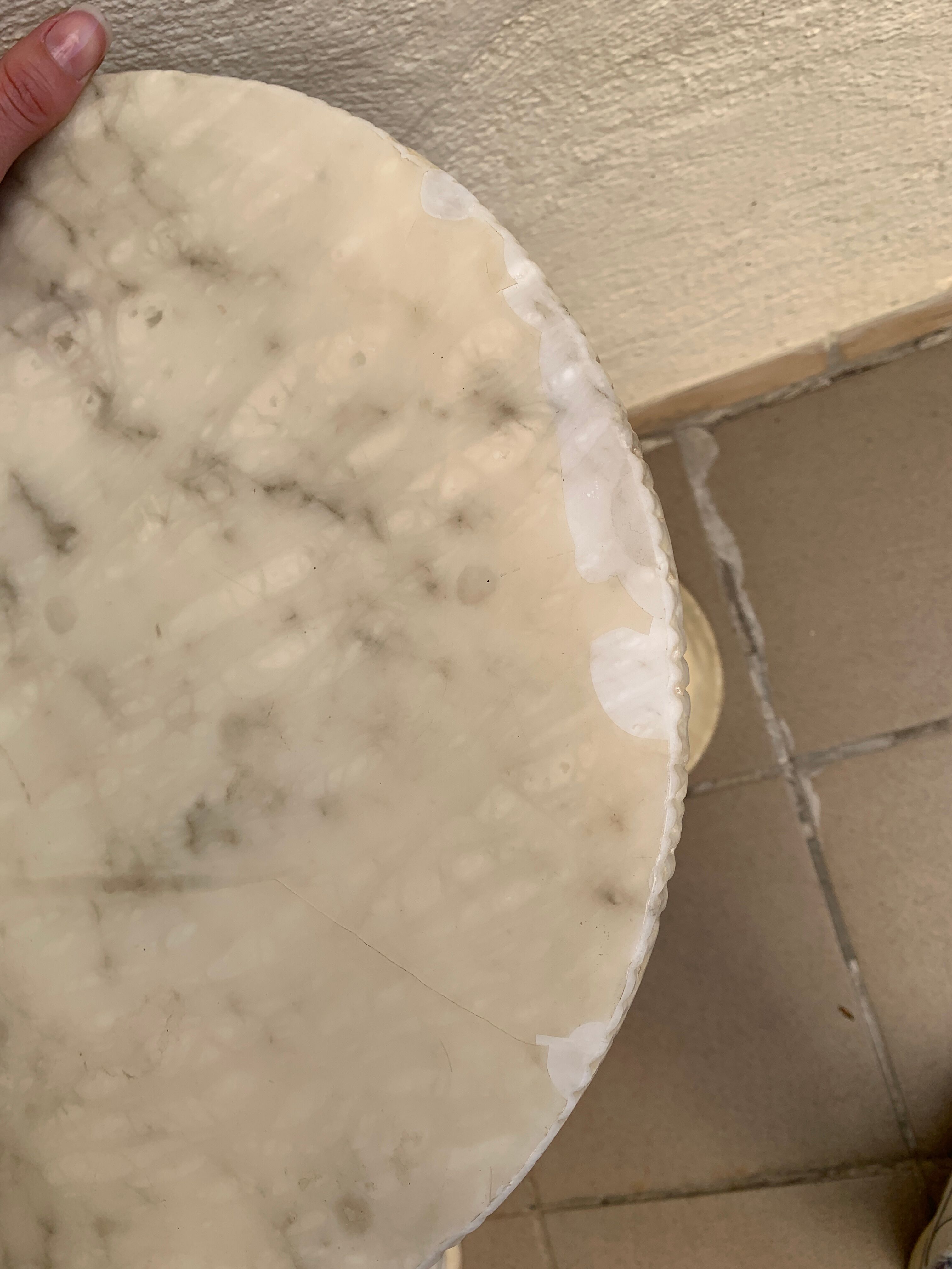 White marble pedestal table