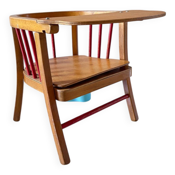 Fauteuil bébé Baumann bois Vintage