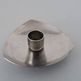 Vintage Celton Denmark Scandinavian Stainless Steel Candle Holder
