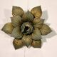 Applique ou plafonnier fleur Masca verte et doré - Circa 1970