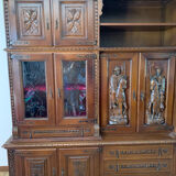 Exceptionnel living sculpté en bois massif – Style Renaissance espagno