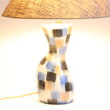Patchwork Pattern Table Lamp By Keramika Liboje, Yugoslavia 1950S