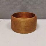 Large Danish bowl in turned ash wood 1970s.