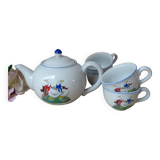 Rare teapot and cups ctc design atlanta usa in earthenware duck model